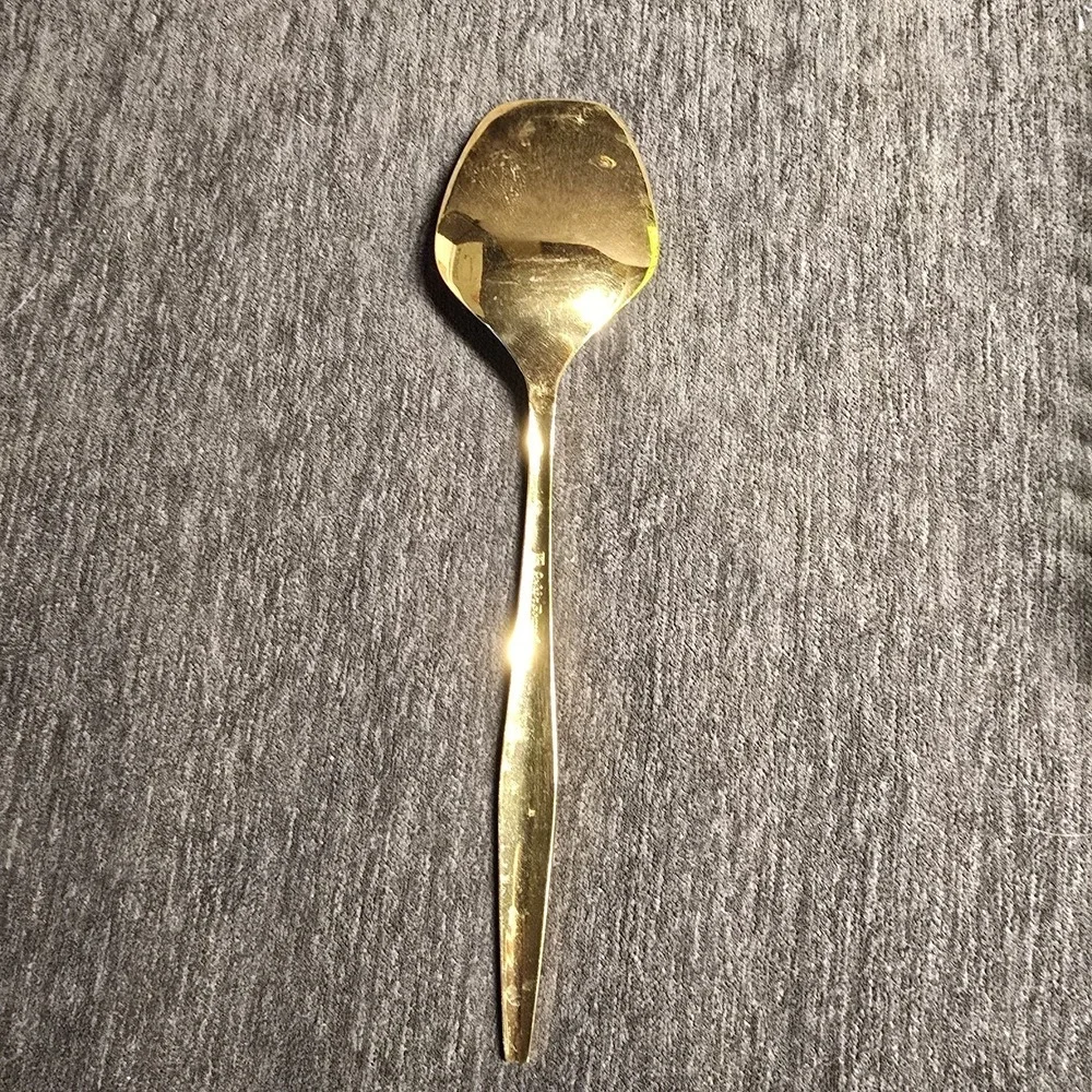 Vintage‎ JH Carlyle Golden Bouquet Gold Electroplate Cold Meat Fork